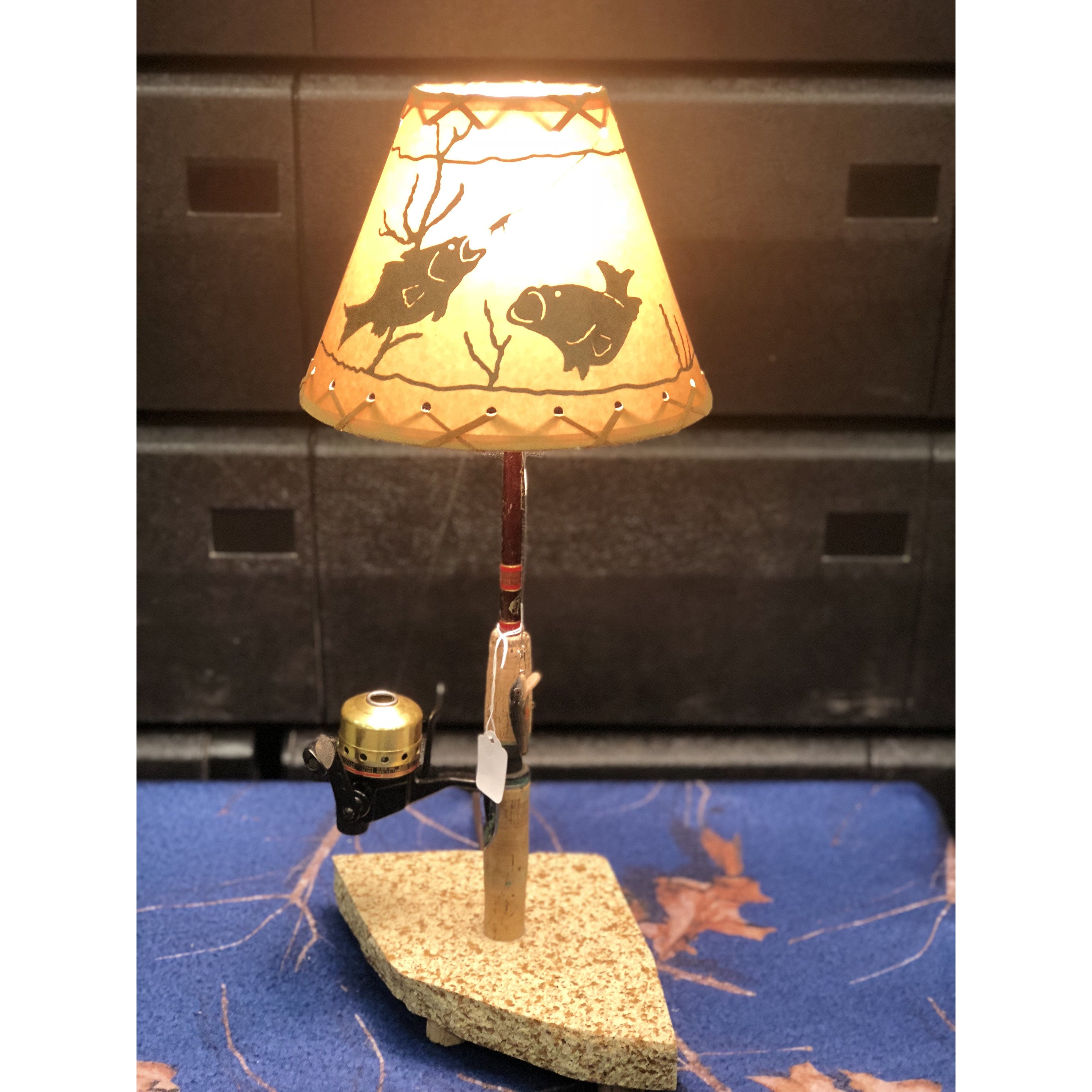 BPS Fishing Rod Daiwa Reel Nightstand Lamp