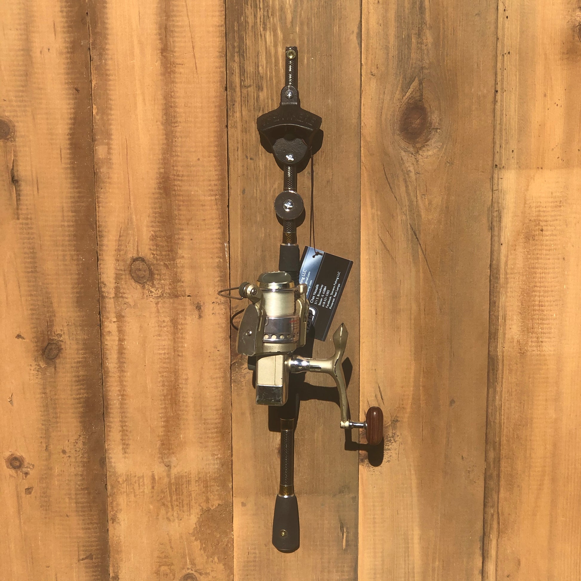 bottle fishing reel Summit Blue Bow Made in USA DIY Fishing Reel from Bottle